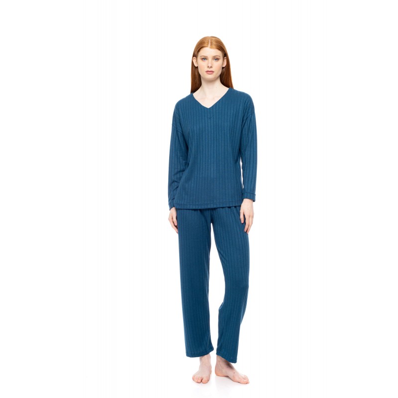 W1824 - Mint - PYJAMA WARM STRIPES- (W1824) W1824 - Mint - PYJAMA WARM STRIPES- (W1824)