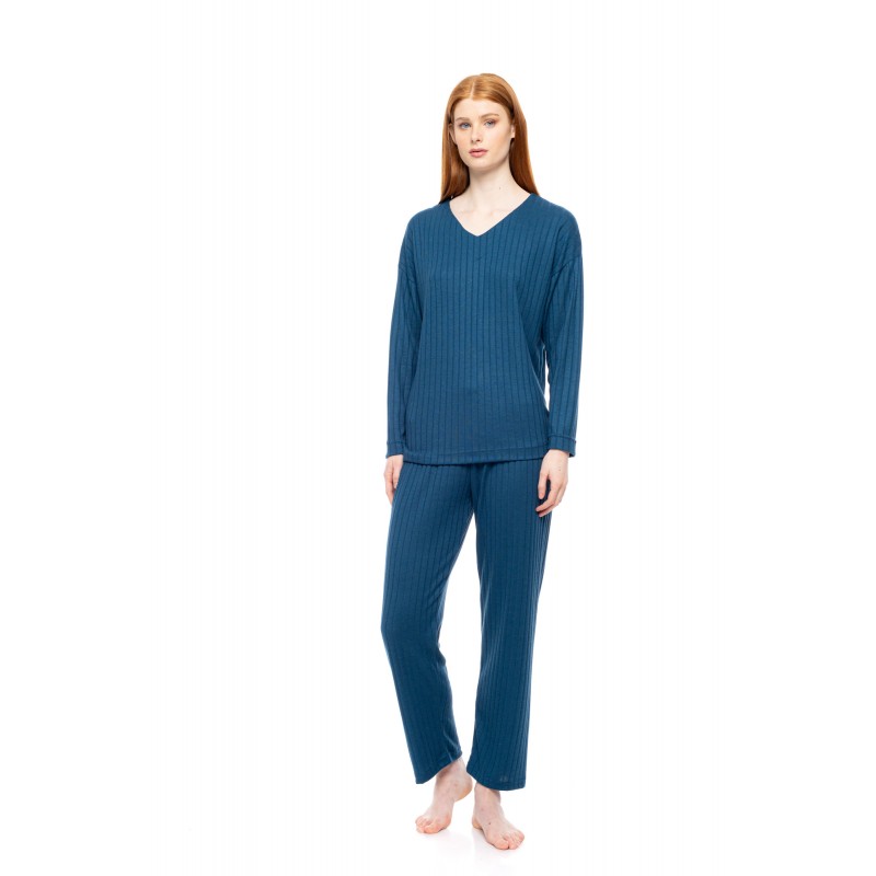 W1824 - Mint - PYJAMA WARM STRIPES- (W1824) W1824 - Mint - PYJAMA WARM STRIPES- (W1824)
