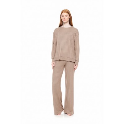 W1826 - Sand - PYJAMA WARM STRIPES- (W1826)