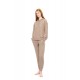 W1827 - Sand - PYJAMA WARM STRIPES- (W1827)