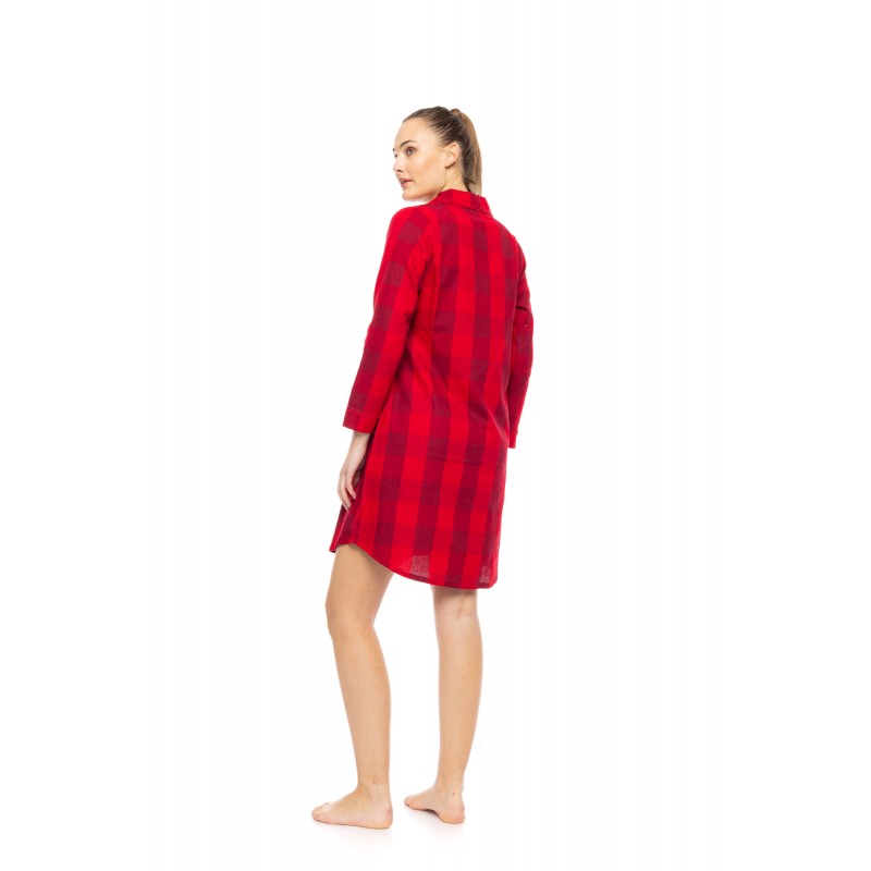W1839 - Type - NIGHTGOWN BUTTONED RASPBERRY PLAID- (W1839) W1839 - Type - NIGHTGOWN BUTTONED RASPBERRY PLAID- (W1839)