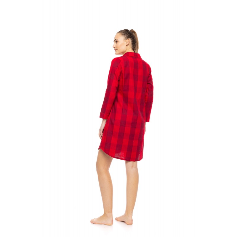 W1839 - Type - NIGHTGOWN BUTTONED RASPBERRY PLAID- (W1839) W1839 - Type - NIGHTGOWN BUTTONED RASPBERRY PLAID- (W1839)