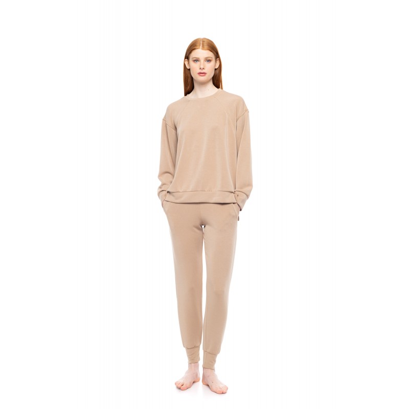 W1847 - Yacht Blue - Loungewear Set Soft Modal Stretch- (W1847) W1847 - Yacht Blue - Loungewear Set Soft Modal Stretch- (W1847)