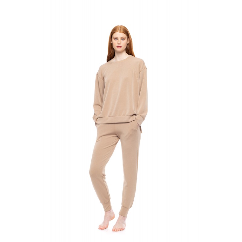 W1847 - Yacht Blue - Loungewear Set Soft Modal Stretch- (W1847) W1847 - Yacht Blue - Loungewear Set Soft Modal Stretch- (W1847)