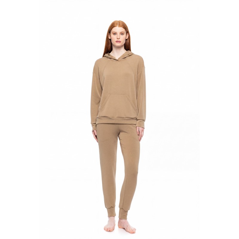 W1848 - Skin - Loungewear Hoody Set Soft Modal Stretch- (W1848)