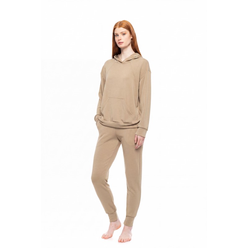 W1848 - Skin - Loungewear Hoody Set Soft Modal Stretch- (W1848)