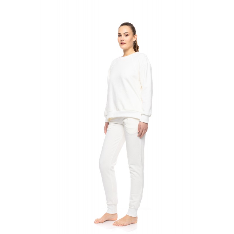 W1851 - Off White - LOUNGEWEAR SOFT SOLID- (W1851) W1851 - Off White - LOUNGEWEAR SOFT SOLID- (W1851)