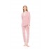 W1859 - Dusty Pink - LOUNGEWEAR VELVET PETIT STRIPE- (W1859)
