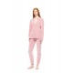 W1859 - Dusty Pink - LOUNGEWEAR VELVET PETIT STRIPE- (W1859) W1859 - Dusty Pink - LOUNGEWEAR VELVET PETIT STRIPE- (W1859)