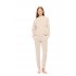 W1861 - Sand - LOUNGEWEAR VELVET PETIT STRIPE- (W1861)