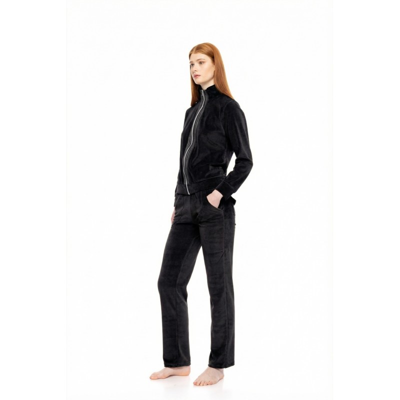 W1862 - Black - TRUCKSUIT VELVET GOLD DETAIL- (W1862)