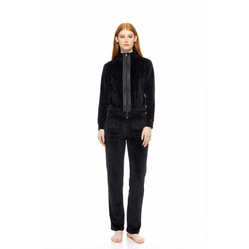 W1862 - Black - TRUCKSUIT VELVET GOLD DETAIL- (W1862)