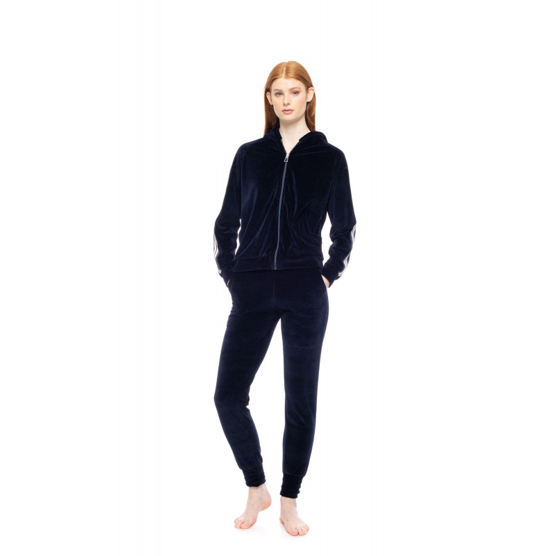 W1865 - Yacht Blue - TRUCKSUIT VELVET OFF WHITE STRIPE- (W1865) W1865 - Yacht Blue - TRUCKSUIT VELVET OFF WHITE STRIPE- (W1865)