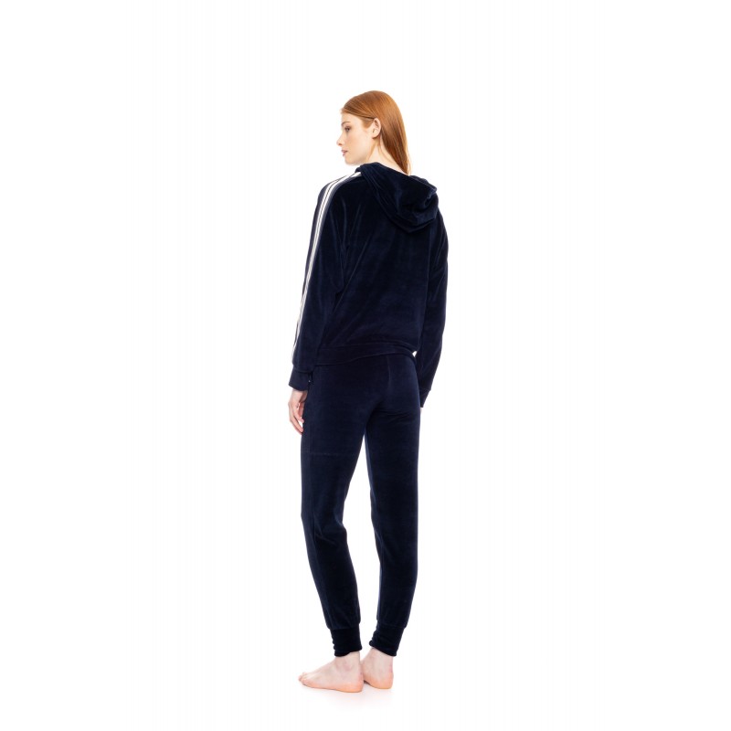 W1865 - Yacht Blue - TRUCKSUIT VELVET OFF WHITE STRIPE- (W1865) W1865 - Yacht Blue - TRUCKSUIT VELVET OFF WHITE STRIPE- (W1865)