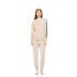 W1867 - Sand - LOUNGEWEAR VELVET OFF WHITE STRIPE- (W1867)