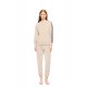 W1867 - Sand - LOUNGEWEAR VELVET OFF WHITE STRIPE- (W1867) W1867 - Sand - LOUNGEWEAR VELVET OFF WHITE STRIPE- (W1867)