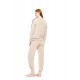 W1867 - Sand - LOUNGEWEAR VELVET OFF WHITE STRIPE- (W1867) W1867 - Sand - LOUNGEWEAR VELVET OFF WHITE STRIPE- (W1867)