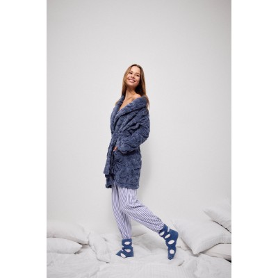 W1874 - Aspen Green - ROBE FLEECE LEO- (W1874)