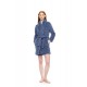 W1874 - Cosmos Blue - ROBE FLEECE LEO- (W1874) W1874 - Cosmos Blue - ROBE FLEECE LEO- (W1874)