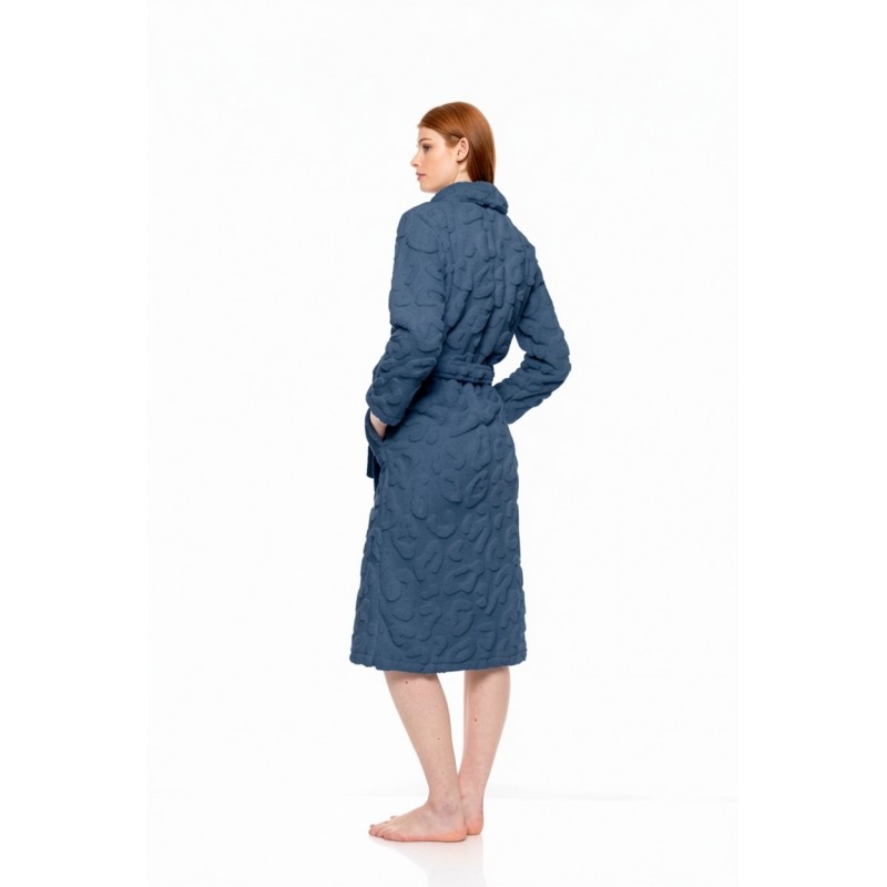 W1875 - Cosmos Blue - ROBE LONG FLEECE LEO- (W1875)