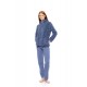 W1876 - Cosmos Blue - ROBE ZIPPER FLEECE LEO- (W1876)