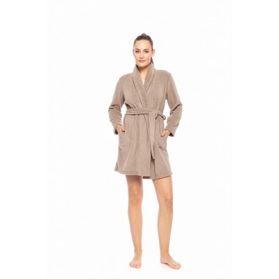 W1879 - Sand - ROBE FLEECE STRIPE- (W1879) W1879 - Sand - ROBE FLEECE STRIPE- (W1879)