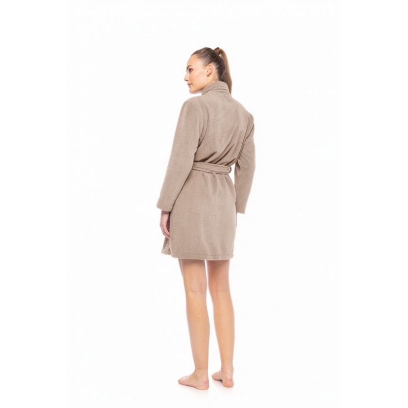 W1879 - Sand - ROBE FLEECE STRIPE- (W1879) W1879 - Sand - ROBE FLEECE STRIPE- (W1879)