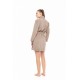 W1879 - Sand - ROBE FLEECE STRIPE- (W1879) W1879 - Sand - ROBE FLEECE STRIPE- (W1879)