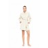 W1879 - White - ROBE FLEECE STRIPE- (W1879)