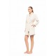 W1879 - White - ROBE FLEECE STRIPE- (W1879) W1879 - White - ROBE FLEECE STRIPE- (W1879)
