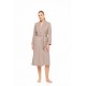 W1880 - Sand - ROBE LONG FLEECE STRIPE- (W1880) W1880 - Sand - ROBE LONG FLEECE STRIPE- (W1880)