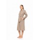 W1880 - Sand - ROBE LONG FLEECE STRIPE- (W1880) W1880 - Sand - ROBE LONG FLEECE STRIPE- (W1880)