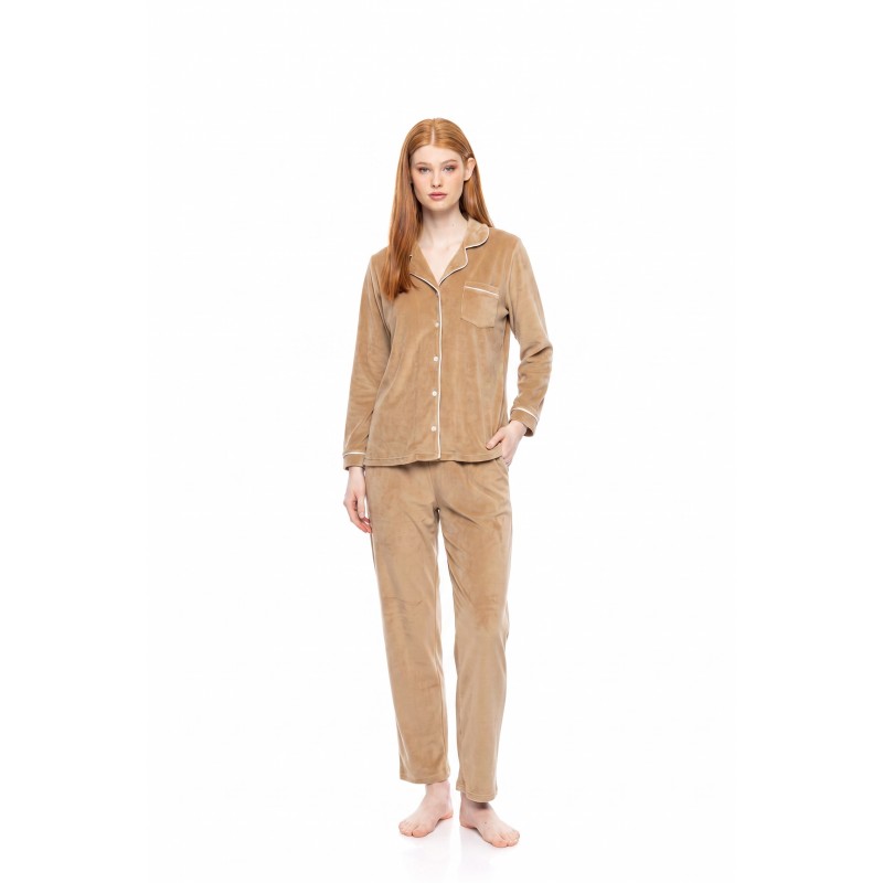 W1888 - Skin - PYJAMA BUTTONED SOFT VELVET- (W1888) W1888 - Skin - PYJAMA BUTTONED SOFT VELVET- (W1888)