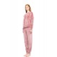 W1889 - Dusty Pink - PYJAMA SOFT VELVET- (W1889) W1889 - Dusty Pink - PYJAMA SOFT VELVET- (W1889)