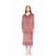 W1891 - Dusty Pink - NIGHTGOWN LONG SOFT VELVET- (W1891) W1891 - Dusty Pink - NIGHTGOWN LONG SOFT VELVET- (W1891)