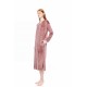 W1891 - Dusty Pink - NIGHTGOWN LONG SOFT VELVET- (W1891) W1891 - Dusty Pink - NIGHTGOWN LONG SOFT VELVET- (W1891)
