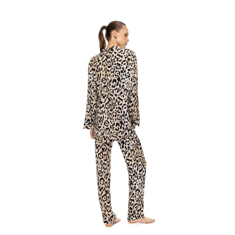 W1903 - Type - Pyjama Buttoned Sand Leopard- (W1903) W1903 - Type - Pyjama Buttoned Sand Leopard- (W1903)
