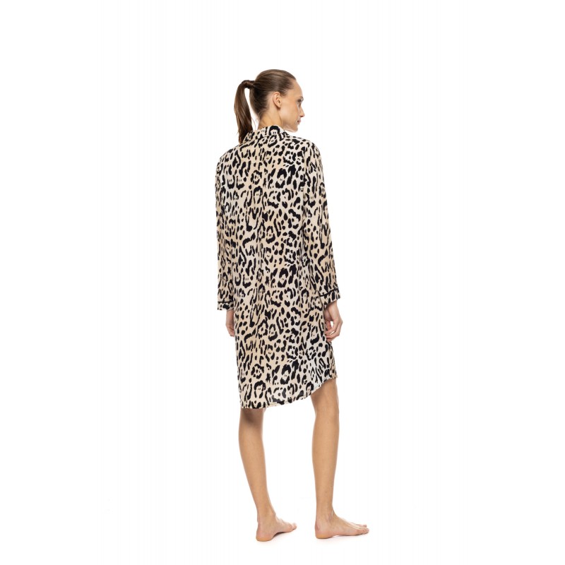 W1904 - Type - Nightgown Buttoned Sand Leopard- (W1904) W1904 - Type - Nightgown Buttoned Sand Leopard- (W1904)
