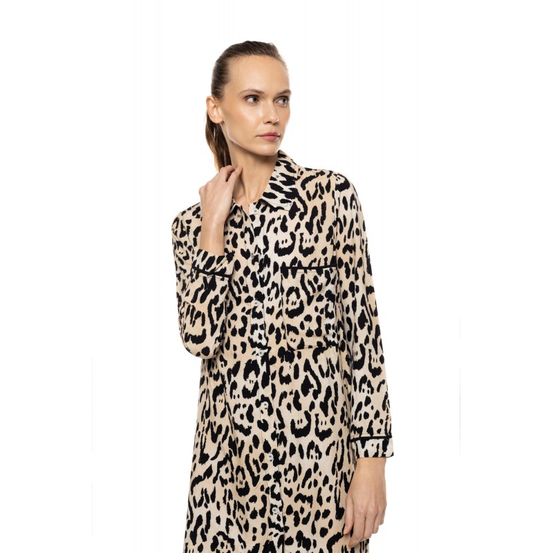 W1904 - Type - Nightgown Buttoned Sand Leopard- (W1904) W1904 - Type - Nightgown Buttoned Sand Leopard- (W1904)