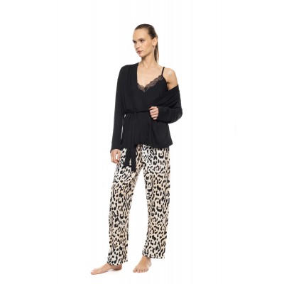 W1906 - Type - Pyjama 3pcs Sand Leopard- (W1906)