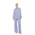 W1908 - Type - Pyjama Buttoned Stripe Soft Blue/Bordeaux- (W1908)