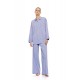 W1908 - Type - Pyjama Buttoned Stripe Soft Blue/Bordeaux- (W1908) W1908 - Type - Pyjama Buttoned Stripe Soft Blue/Bordeaux- (W1908)