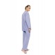 W1908 - Type - Pyjama Buttoned Stripe Soft Blue/Bordeaux- (W1908) W1908 - Type - Pyjama Buttoned Stripe Soft Blue/Bordeaux- (W1908)