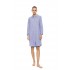 W1909 - Type - Nightgown Buttoned Stripe Soft Blue/Bordeaux- (W1909)