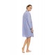 W1909 - Type - Nightgown Buttoned Stripe Soft Blue/Bordeaux- (W1909) W1909 - Type - Nightgown Buttoned Stripe Soft Blue/Bordeaux- (W1909)