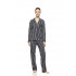 W1913 - Type - Pyjama Buttoned Wide Stripe Navy- (W1913)
