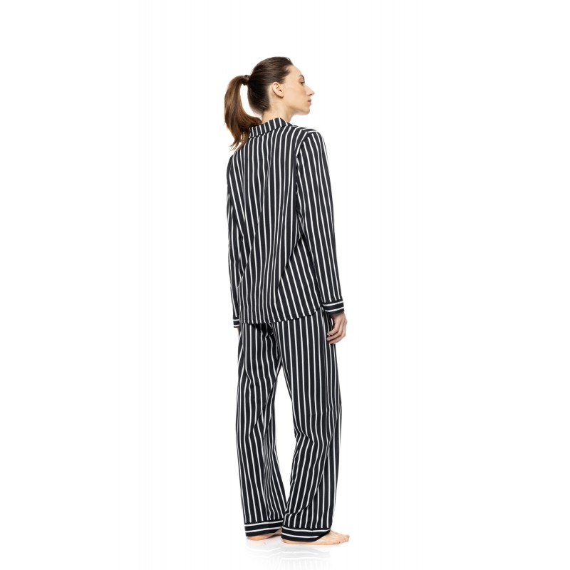 W1913 - Type - Pyjama Buttoned Wide Stripe Navy- (W1913) W1913 - Type - Pyjama Buttoned Wide Stripe Navy- (W1913)