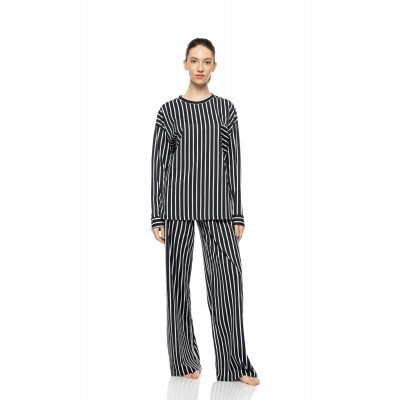 W1915 - Type - Pyjama Wide Stripe Navy- (W1915)
