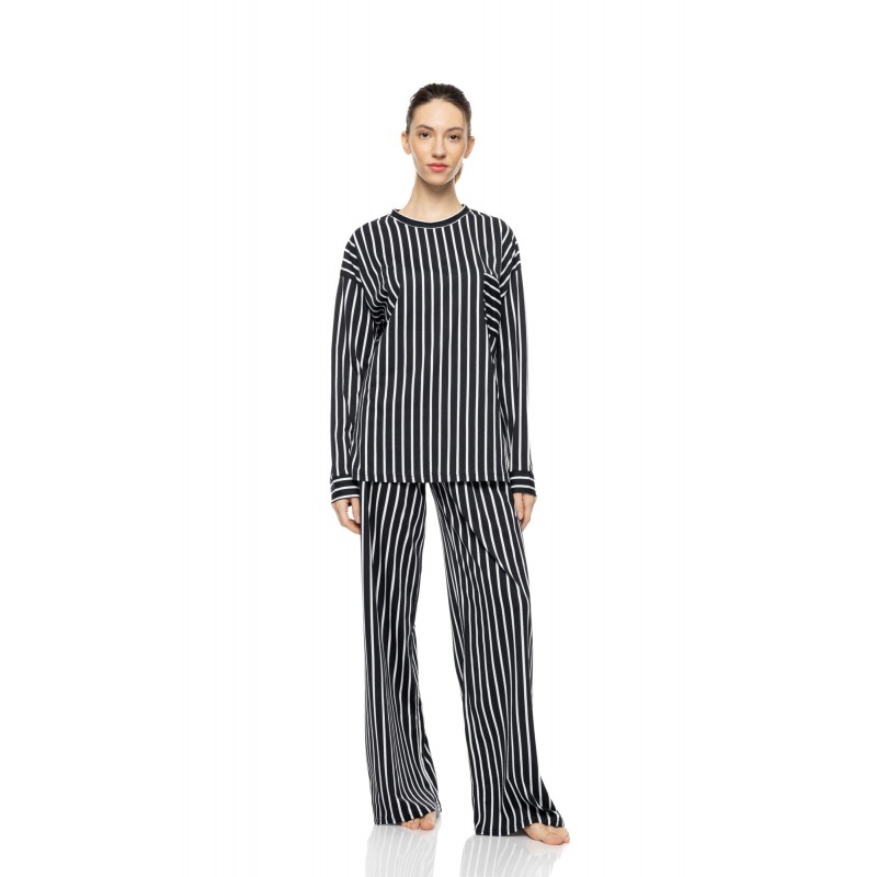 W1915 - Type - Pyjama Wide Stripe Navy- (W1915) W1915 - Type - Pyjama Wide Stripe Navy- (W1915)