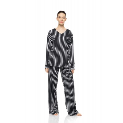 W1916 - Type - Pyjama Wide Stripe Navy- (W1916)